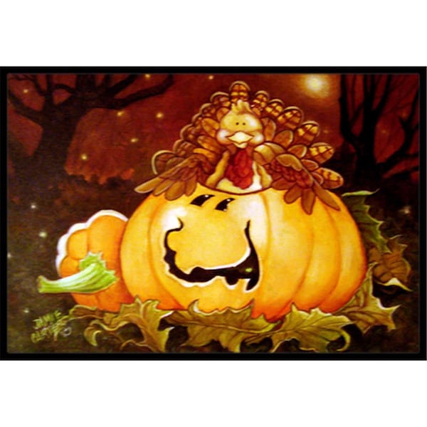 Carolines Treasures Somebody To Love Pumpkin Halloween Indoor and Outdoor Mat- 18 x 27 in. PJC1070MAT - main